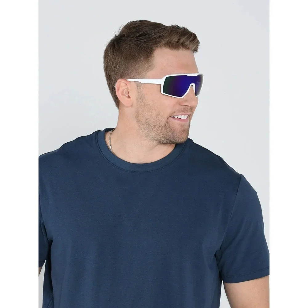 Panama Jack x Foster Grant White Surf Shield Wrap Sunglasses UVA-UVB‎ SS10